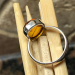 Genuine Baltic Amber 925 Solid Sterling Silver Ring Size 6.5 - Natural Rocks by Kala