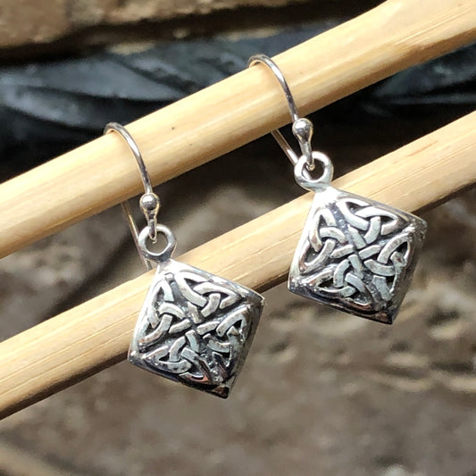 Celtic Knot 925 Solid Sterling Silver Earrings 25mm - Natural Rocks by Kala
