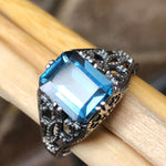Natural 2ct London Blue Topaz 925 Sterling Silver Engagement Ring Size 6, 7, 8, 9 - Natural Rocks by Kala