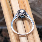 Natural 1ct Aquamarine 925 Sterling Silver Engagement Ring Size 6, 7, 8, 9 - Natural Rocks by Kala