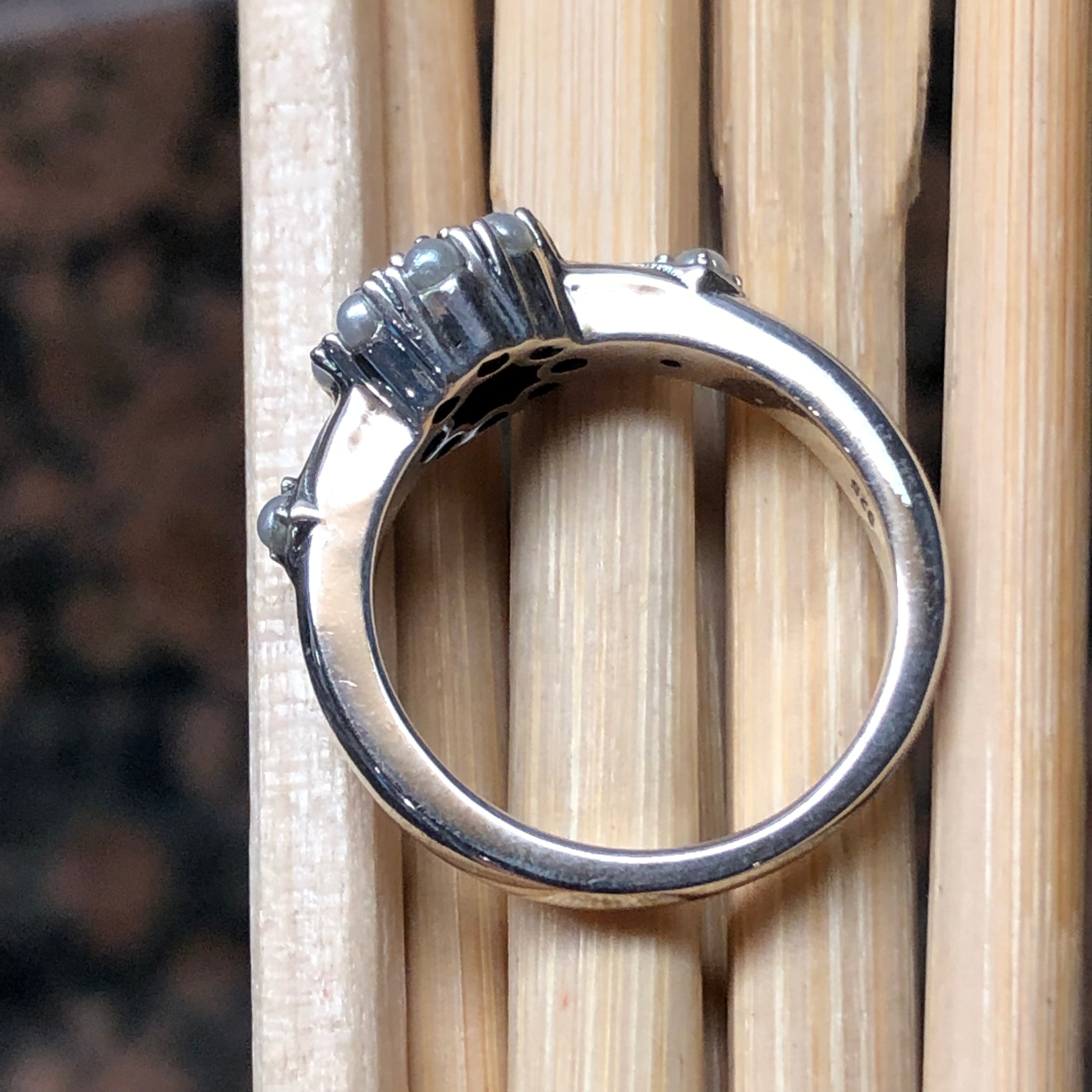 Natural Pyrope Garnet 925 Solid Sterling Silver Engagement Ring Size 6, 7, 8, 9 - Natural Rocks by Kala
