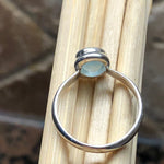 Natural 1ct Milky Aquamarine 925 Solid Sterling Silver Engagement Ring Size 8 - Natural Rocks by Kala