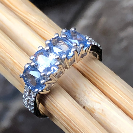 Natural 2ct Tanzanite 925 Solid Sterling Silver Ring Size 6, 7, 8, 9 - Natural Rocks by Kala