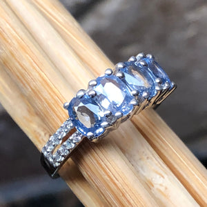 Natural 2ct Tanzanite 925 Solid Sterling Silver Ring Size 6, 7, 8, 9 - Natural Rocks by Kala