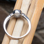 Natural Rainbow Moonstone 925 Sterling Silver Engagement Ring Size 6, 7, 8, 9 - Natural Rocks by Kala