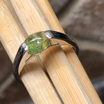 Genuine Green Tourmaline 925 Solid Sterling Silver Ring Size 6, 7, 8, 9 - Natural Rocks by Kala
