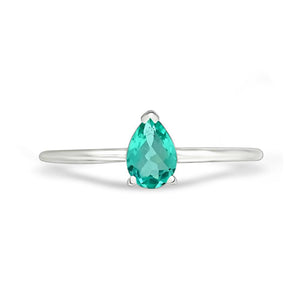 Natural Neon Blue Apatite 925 Solid Sterling Silver Engagement Ring Size 6, 7, 8, 9 - Natural Rocks by Kala