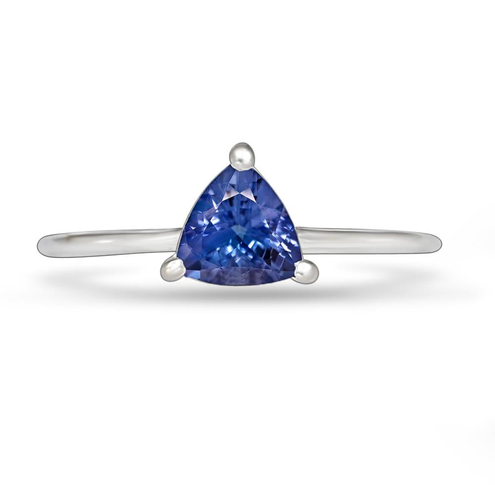 Natural Blue Tanzanite 925 Solid Sterling Silver Engagement Ring Size 6, 7, 8, 9 - Natural Rocks by Kala