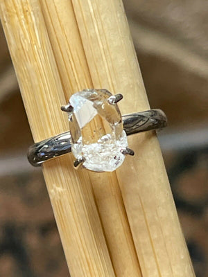 Natural Herkimer Diamond 925 Solid Sterling Silver Ring Size 6 - Natural Rocks by Kala