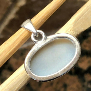 Rare Scenic Dendritic Agate 925 Solid Sterling Silver Pendant 24mm - Natural Rocks by Kala